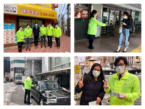 2020.04.21　【第2弾】西川口駅東口にてマスクの配布活動を行ないました。