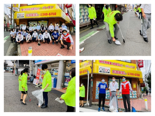 西川口駅周辺を中心に地域清掃活動を行いました。